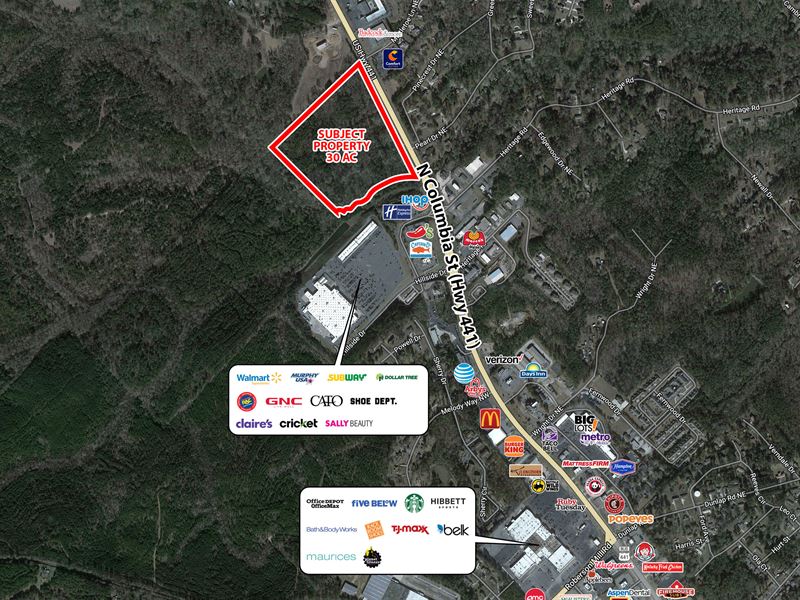 30 Acre Commercial Tract : Milledgeville : Baldwin County : Georgia