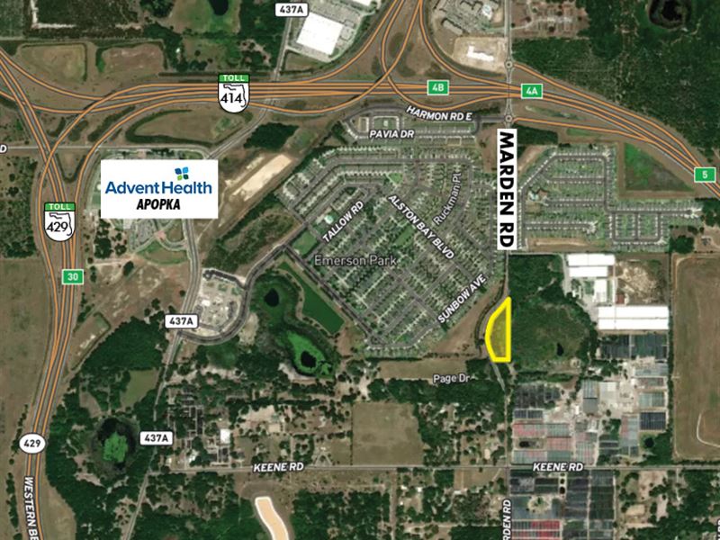 Land Near SR 429 Beltway : Apopka : Orange County : Florida