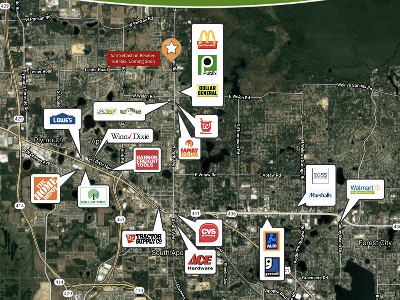 3.5 Acres Commercial / Retail Site : Apopka : Orange County : Florida