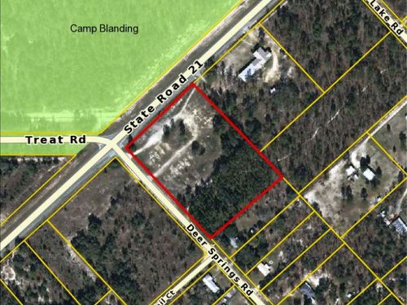 Prime Commercial Site : Keystone Heights : Clay County : Florida