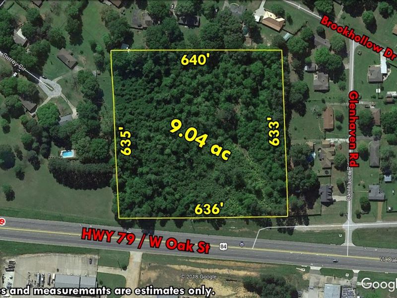 Acreage Busy Highway Frontage : Palestine : Anderson County : Texas