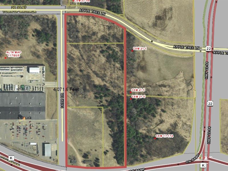 Commercial Tif Development Land : Waupaca : Waupaca County : Wisconsin