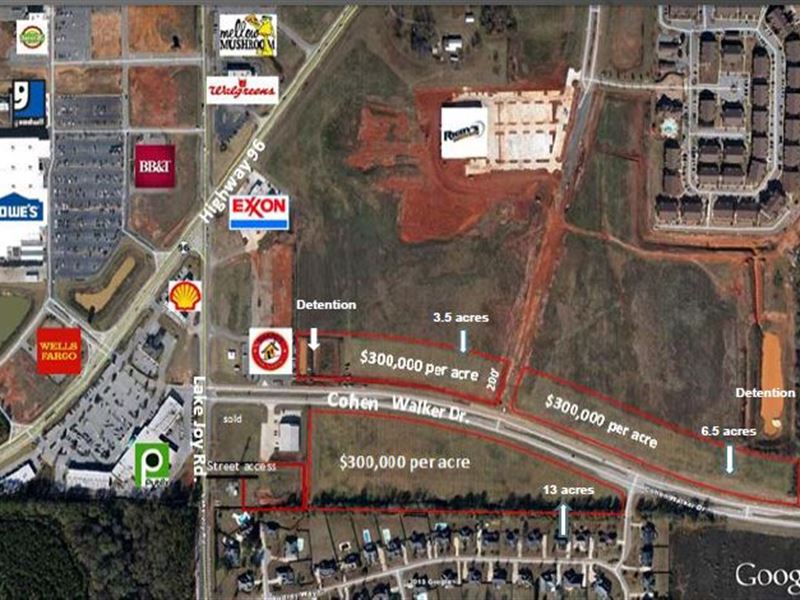 Prime Commercial Land Available : Warner Robins : Houston County : Georgia