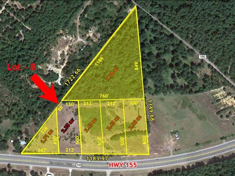 Great Commercial Land Parcels Hwy : Flint : Smith County : Texas