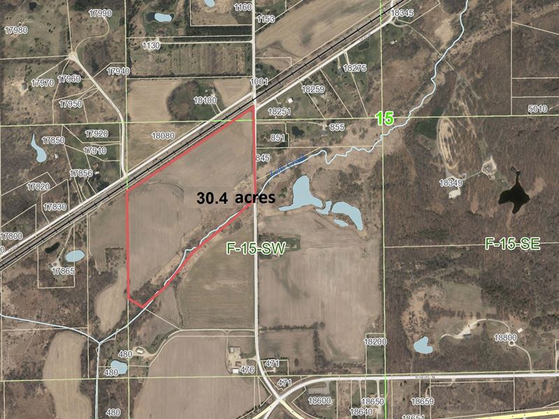 30.4 Acres in Chelsea for Sale : Chelsea : Washtenaw County : Michigan