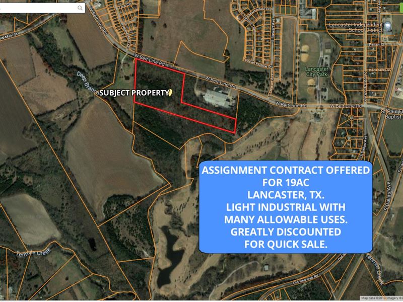 Light Industrial Land, Great Price : Lancaster : Dallas County : Texas
