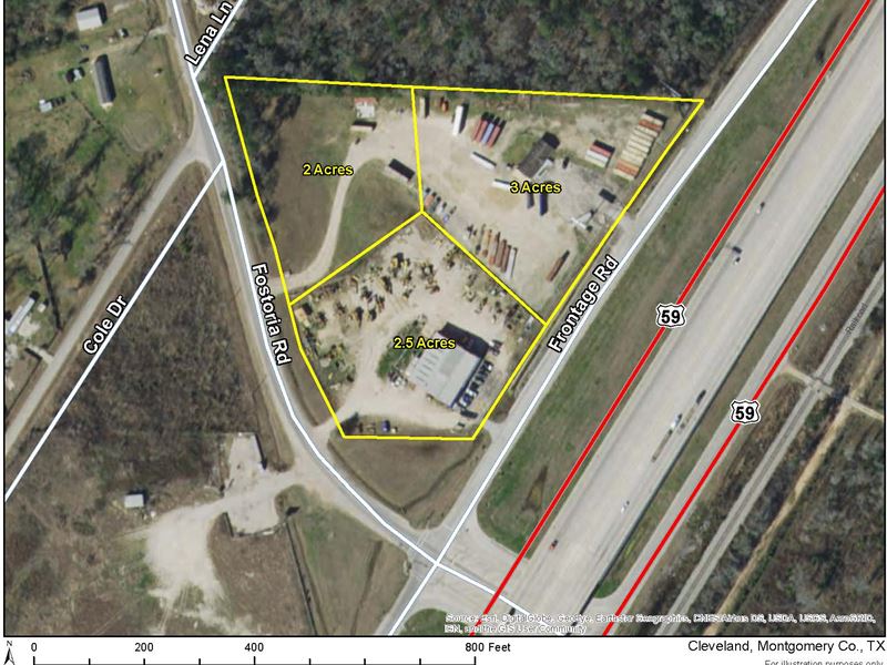 8 Acres Commercial Corner : Cleveland : Montgomery County : Texas