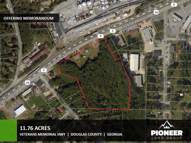 11.76 Acres Veterans Memorial Hwy : Douglasville : Douglas County : Georgia