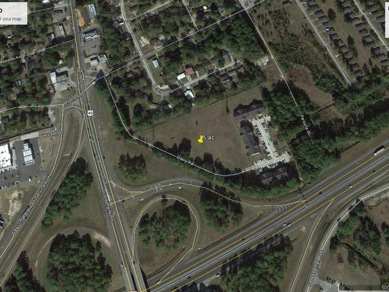 5 Acre Commercial Lot Mobile : Prichard : Mobile County : Alabama