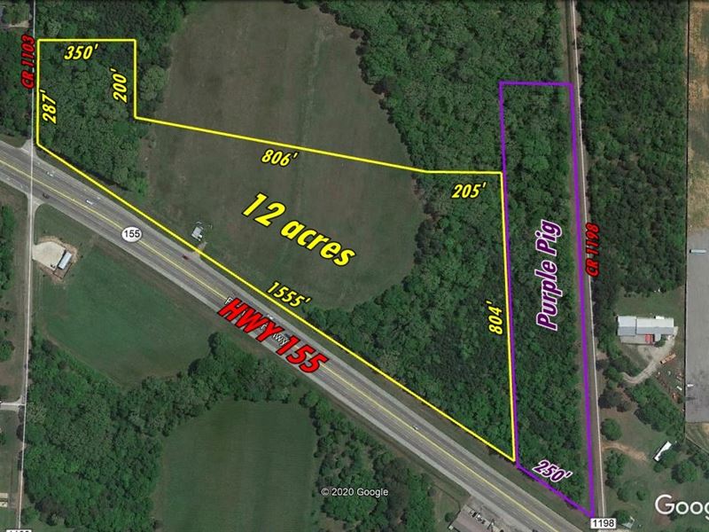 Commercial Acreage Highway Frontage : Flint : Smith County : Texas