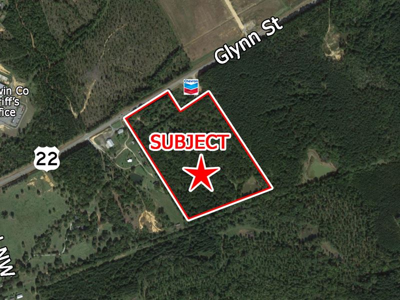 28.4 Acres Commercial Land : Milledgeville : Baldwin County : Georgia