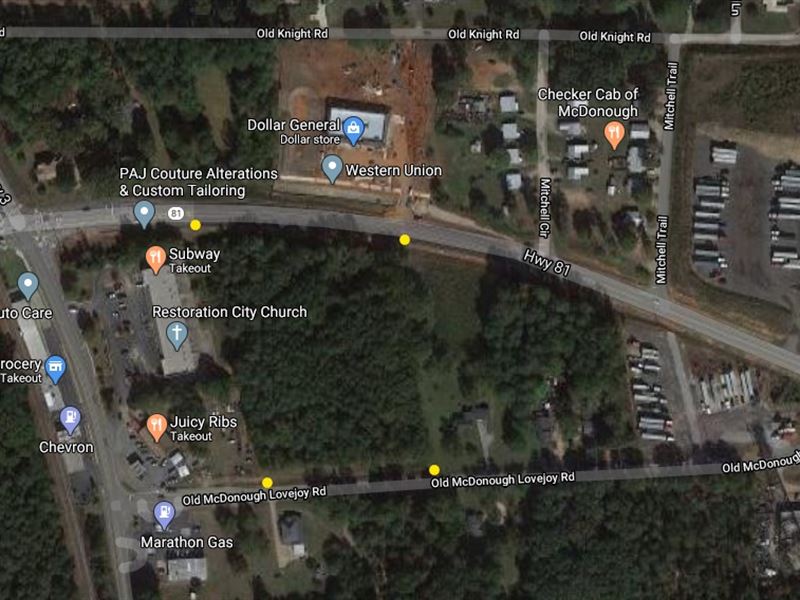 High Traffic, Double Road Frontage : Hampton : Henry County : Georgia