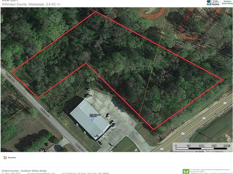 3.66 Acre Commercial Land for Sale : Centreville : Wilkinson County : Mississippi