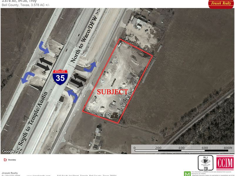 3.5 Acres Ih-35, Troy : Troy : Bell County : Texas