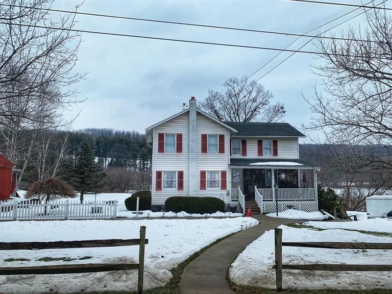 Home with Commercial Store for Sale : Troy : Tioga County : Pennsylvania