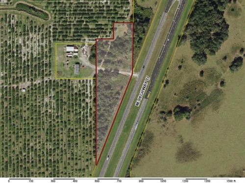 6+ Acres Highway 17 Frontage : Arcadia : Desoto County : Florida