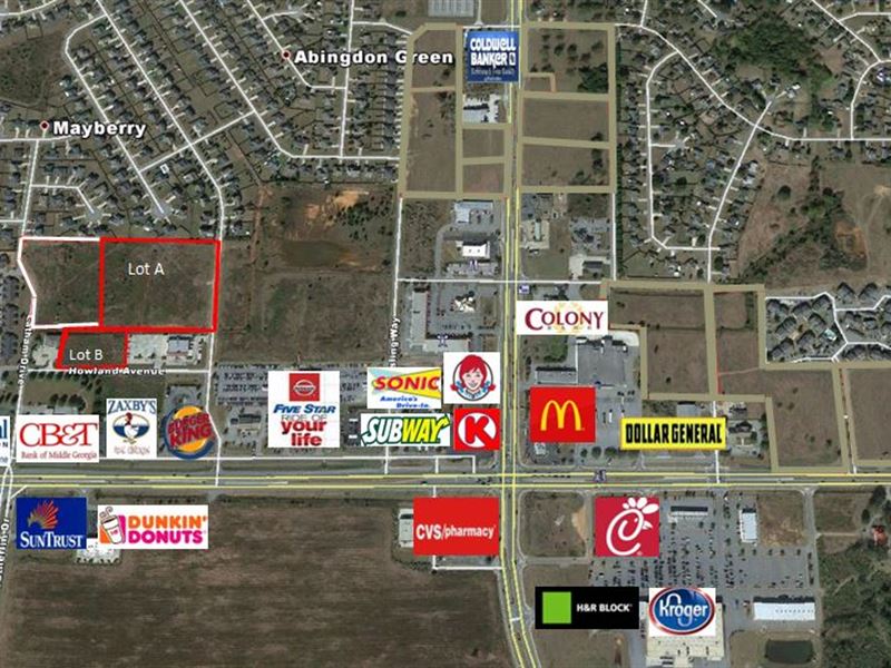 Prime Commercial Lot : Warner Robins : Houston County : Georgia