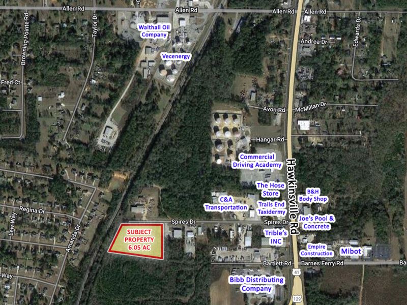 6.05 Ac Industrial Land Available : Macon : Bibb County : Georgia