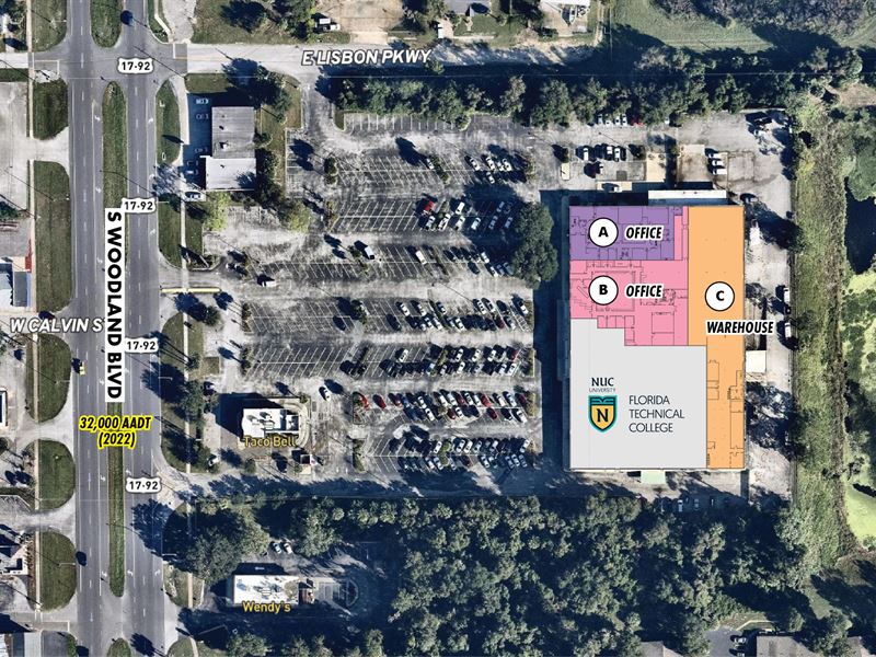 Deland Building for Lease : Deland : Volusia County : Florida