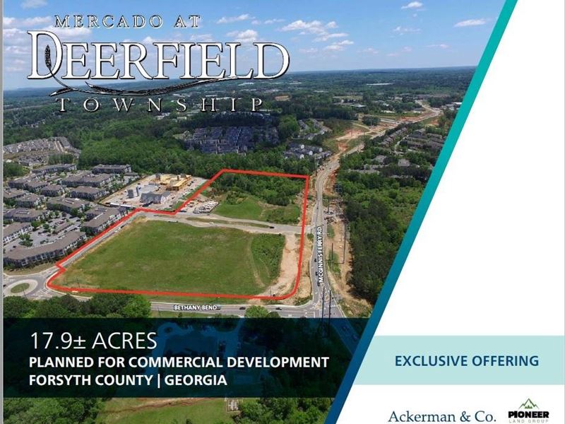 17.9 Acres, Mercado at Deerfield : Alpharetta : Forsyth County : Georgia