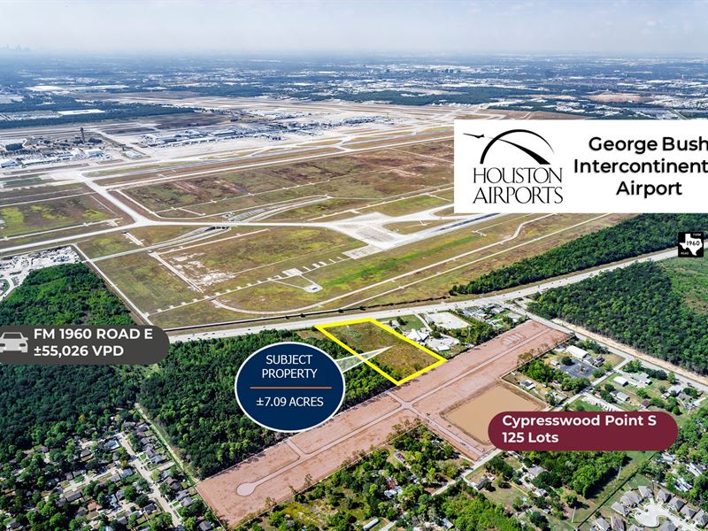 Houston Land Parcel, 57K Vpd : Humble : Harris County : Texas