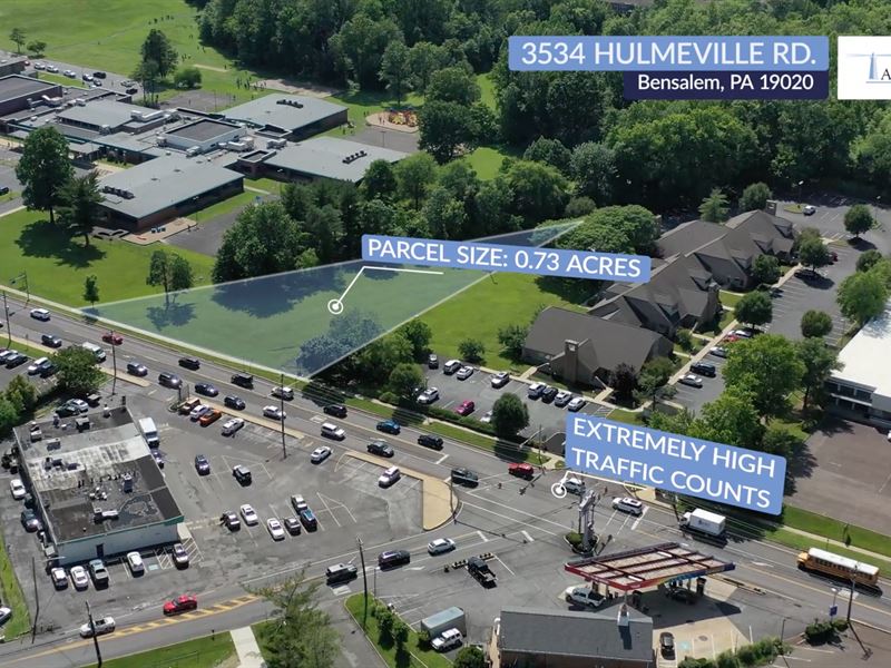 .73 Acres of Commercial Land : Bensalem : Bucks County : Pennsylvania