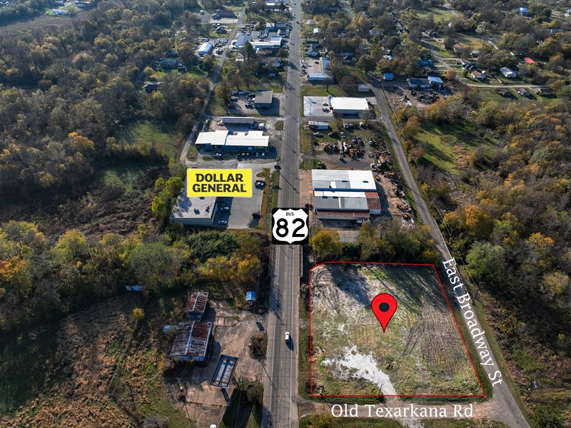1 Acre Commercial Lot : Clarksville : Red River County : Texas