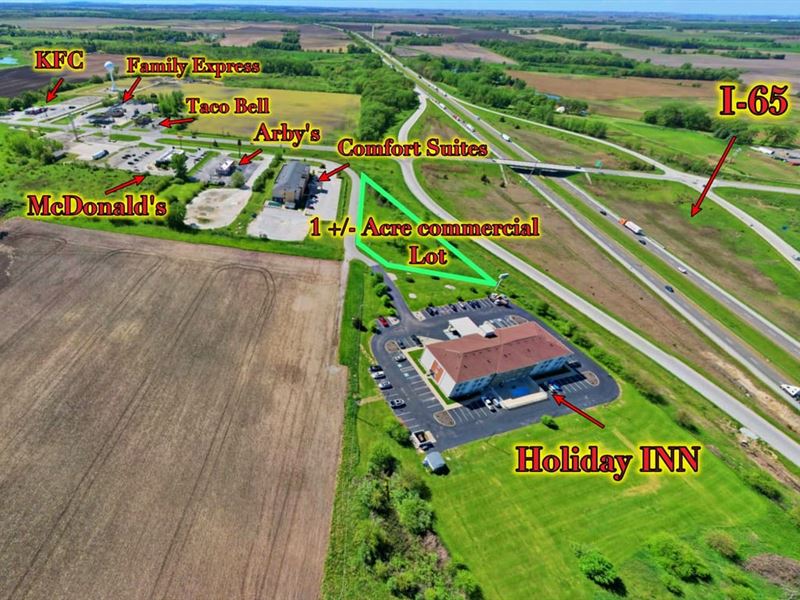 I65 Commercial 1 Acre Lot : Rensselaer : Jasper County : Indiana