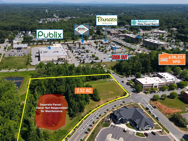 Publix Shadowed 2.52 Acres : Clemmons : Forsyth County : North Carolina
