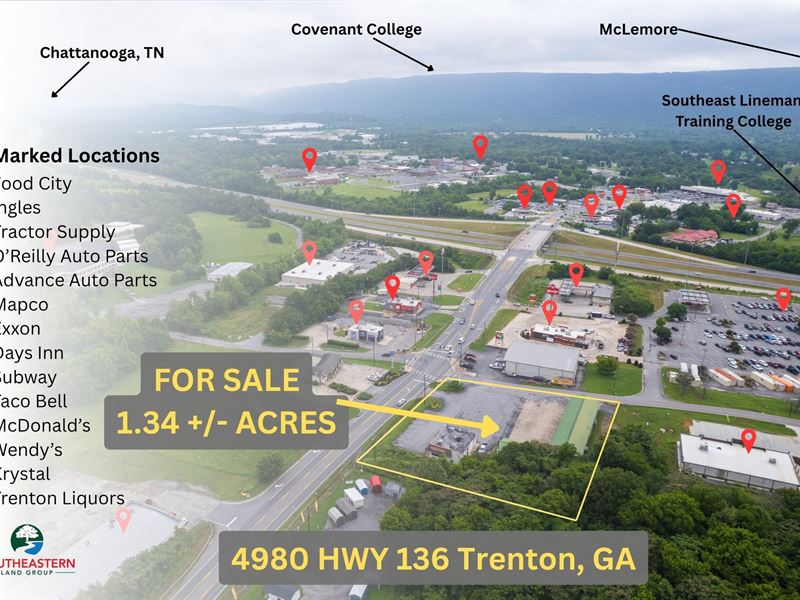Commercial Lot with Retail and Rest : Trenton : Dade County : Georgia