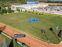 3.66 Acres Walmart Outparcel : Three Rivers : Saint Joseph County : Michigan
