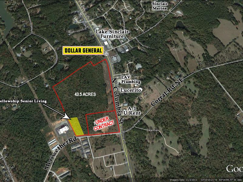 43.5 Acres Mixed Use Development : Milledgeville : Baldwin County : Georgia
